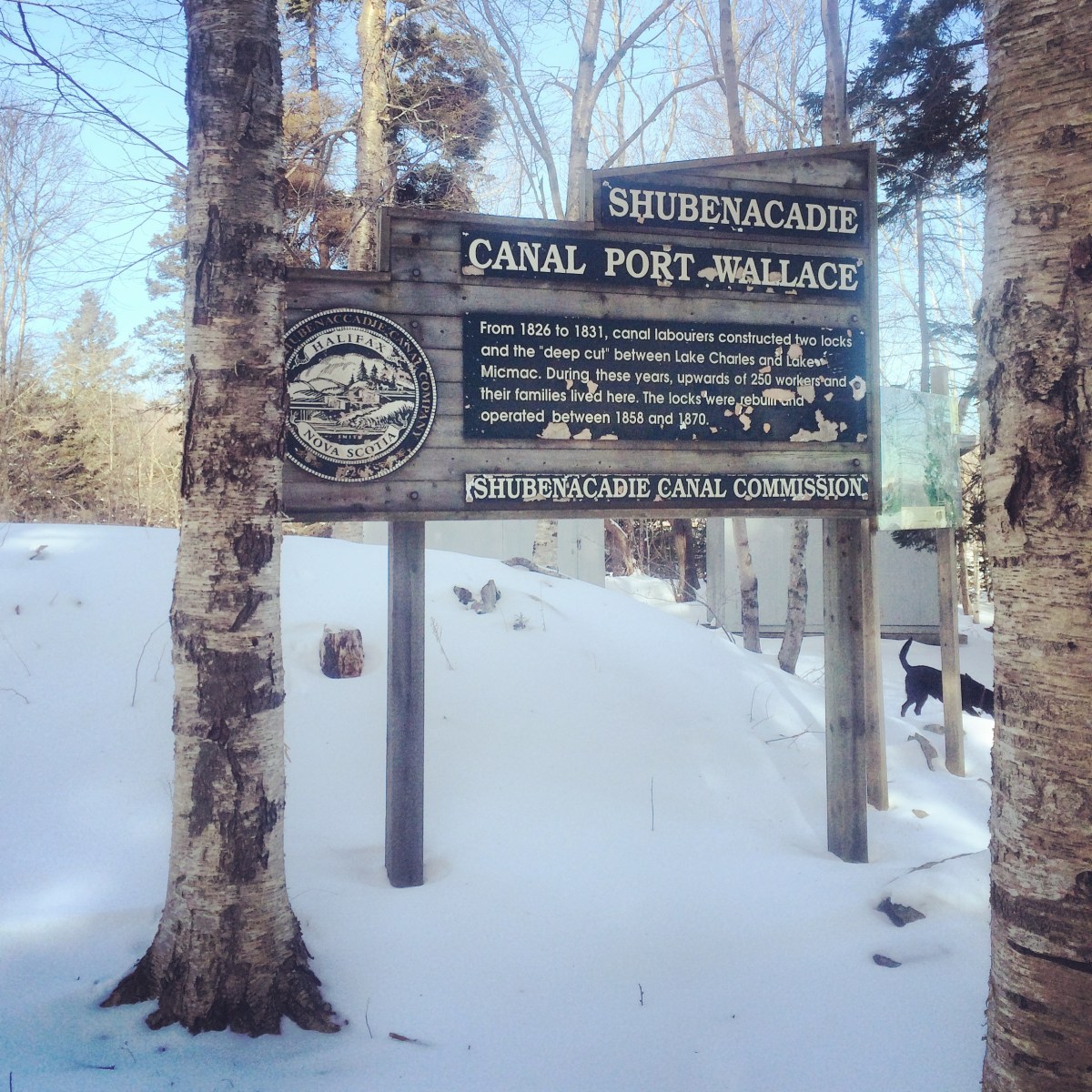 Shubenacadie Canal Sign at Shubie Park
