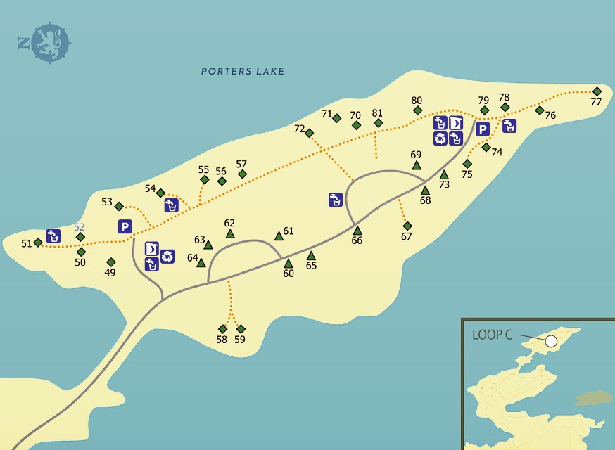 Porters Lake Provincial Park Campground Off-Leash Dog Friendly