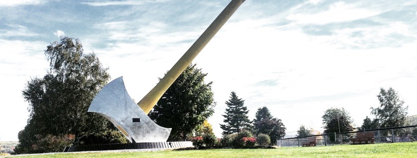 Nackawic Walking Trail in Nackawic, New Brunswick with Off-Leash Dog